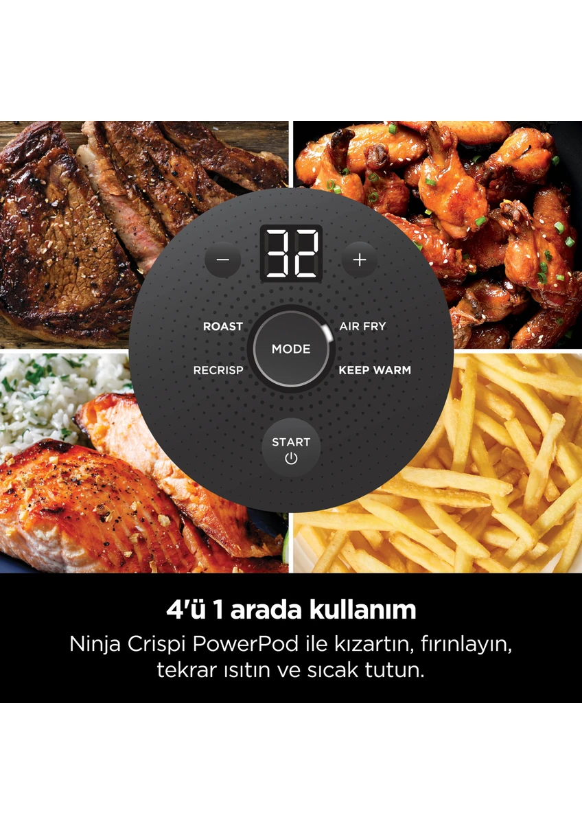 Crıspi 4-In-1 Taşınabilir Cam Hazneli Pişirme Sistemi - Sage Green